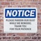 Signmission Please Pardon Our Dust While We Remodel, 10 in W x Rectangle, Plastic OS-2PACK-NS-P-710-L-17545 - alternate 3